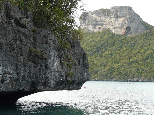 undercut cliff and high island